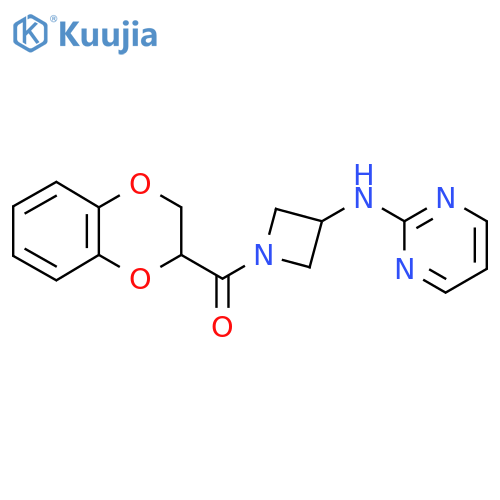 N-1-(2,3-dihydro-1,4-benzodioxine-2-carbonyl)azetidin-3-ylpyrimidin-2-amine structure