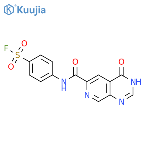4-[[(3,4-Dihydro-4-oxopyrido[3,4-d]pyrimidin-6-yl)carbonyl]amino]benzenesulfonyl fluoride structure