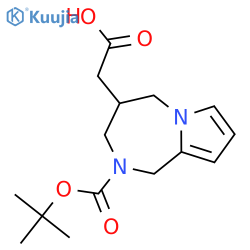 2-(2-(TERT-BUTOXYCARBONYL)-2,3,4,5-TETRAHYDRO-1H-PYRROLO[1,2-A][1,4]DIAZEPIN-4-YL)ACETIC ACID structure