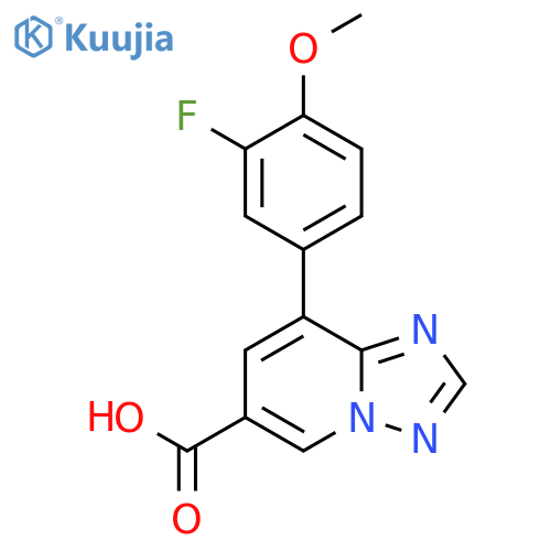 8-(3-FLUORO-4-METHOXYPHENYL)-[1,2,4]TRIAZOLO[1,5-A]PYRIDINE-6-CARBOXYLIC ACID structure