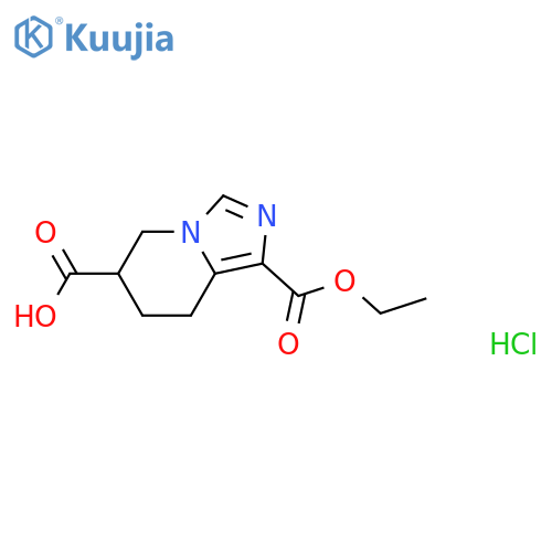 1-(ethoxycarbonyl)-5,6,7,8-tetrahydroimidazo[1,5-a]pyridine-6-carboxylic acid hydrochloride structure