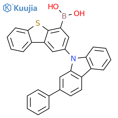 Boronic acid, B-[2-(2-phenyl-9H-carbazol-9-yl)-4-dibenzothienyl]- structure