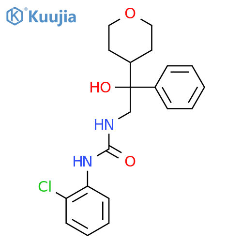 3-(2-chlorophenyl)-1-[2-hydroxy-2-(oxan-4-yl)-2-phenylethyl]urea structure