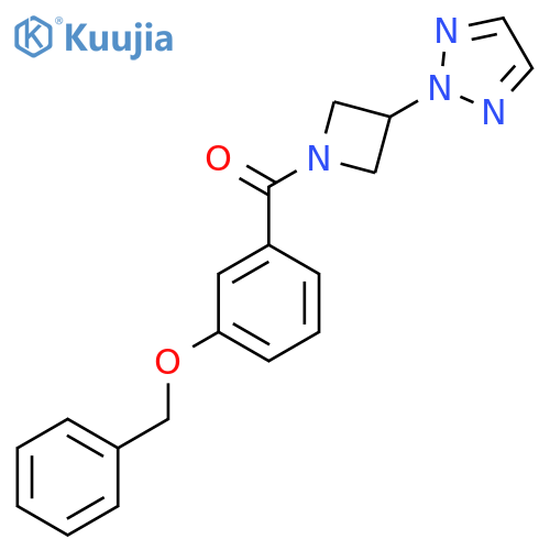 2-{1-[3-(benzyloxy)benzoyl]azetidin-3-yl}-2H-1,2,3-triazole structure