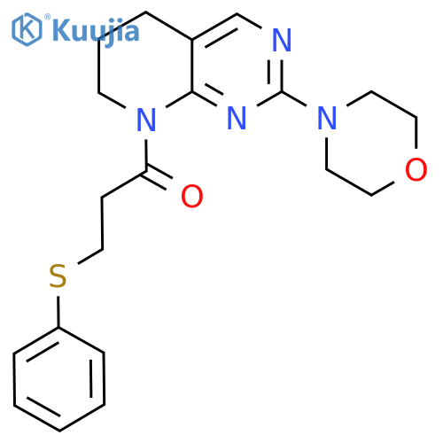 1-[2-(morpholin-4-yl)-5H,6H,7H,8H-pyrido[2,3-d]pyrimidin-8-yl]-3-(phenylsulfanyl)propan-1-one structure