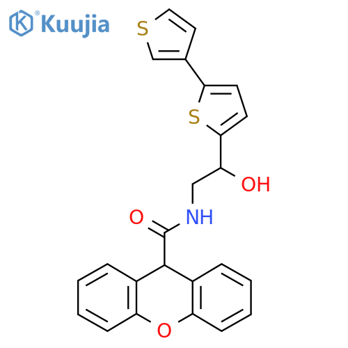 N-(2-{[2,3'-bithiophene]-5-yl}-2-hydroxyethyl)-9H-xanthene-9-carboxamide structure