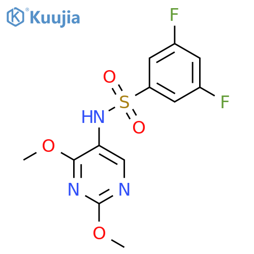 N-(2,4-dimethoxypyrimidin-5-yl)-3,5-difluorobenzene-1-sulfonamide structure