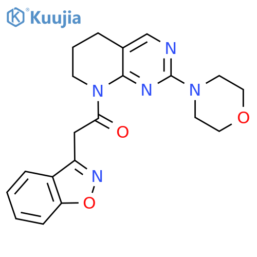 2-(1,2-benzoxazol-3-yl)-1-[2-(morpholin-4-yl)-5H,6H,7H,8H-pyrido[2,3-d]pyrimidin-8-yl]ethan-1-one structure