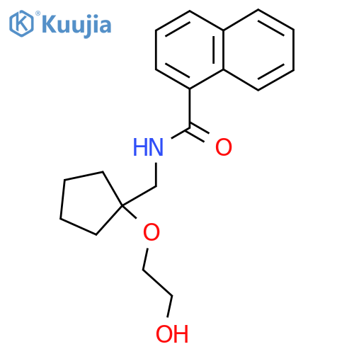 N-{1-(2-hydroxyethoxy)cyclopentylmethyl}naphthalene-1-carboxamide structure