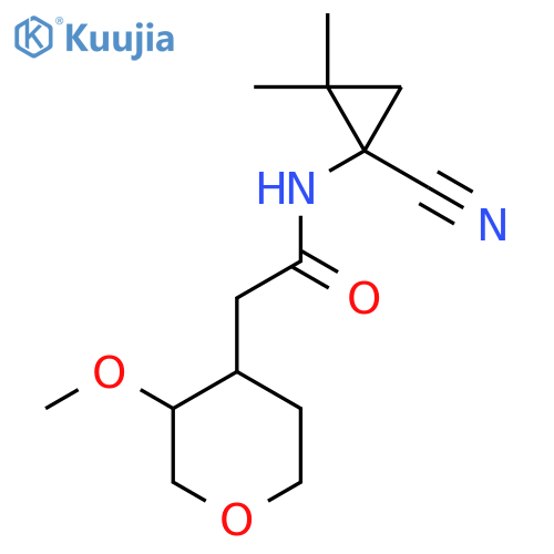 N-(1-Cyano-2,2-dimethylcyclopropyl)-2-(3-methoxyoxan-4-yl)acetamide structure
