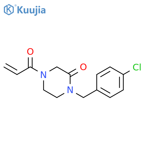 1-[(4-Chlorophenyl)methyl]-4-(1-oxo-2-propen-1-yl)-2-piperazinone structure