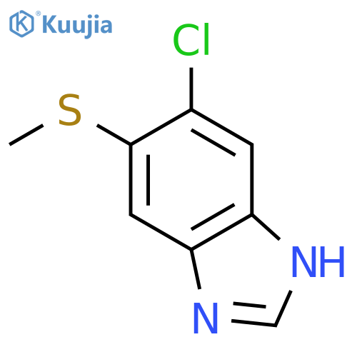 1H-Benzimidazole,6-chloro-5-(methylthio)- structure