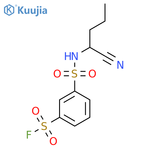 3-[(1-Cyanobutyl)sulfamoyl]benzene-1-sulfonyl fluoride structure
