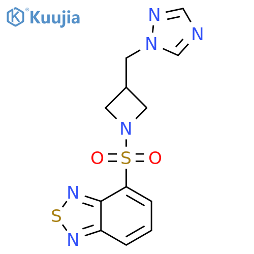 4-({3-[(1H-1,2,4-triazol-1-yl)methyl]azetidin-1-yl}sulfonyl)-2,1,3-benzothiadiazole structure