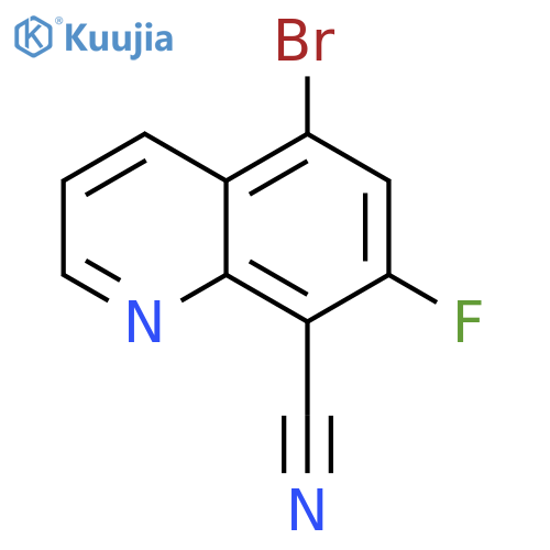 5-Bromo-7-fluoroquinoline-8-carbonitrile structure