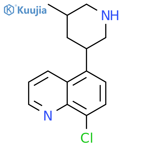 8-Chloro-5-(5-methyl-3-piperidinyl)quinoline structure