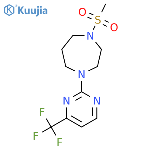 1-Methanesulfonyl-4-[4-(trifluoromethyl)pyrimidin-2-yl]-1,4-diazepane structure