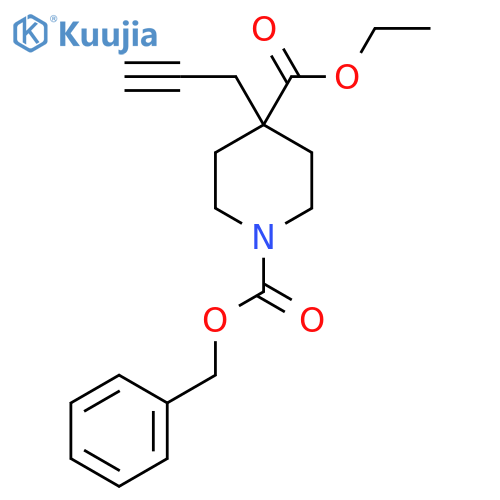 1-Benzyl 4-ethyl 4-(prop-2-yn-1-yl)piperidine-1,4-dicarboxylate structure