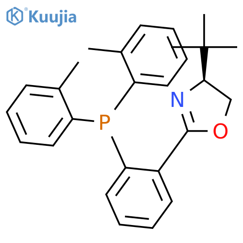 Oxazole,2-[2-[bis(2-methylphenyl)phosphino]phenyl]-4-(1,1-dimethylethyl)-4,5-dihydro-,(4S)- structure