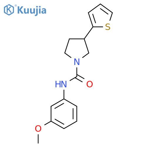 N-(3-methoxyphenyl)-3-(thiophen-2-yl)pyrrolidine-1-carboxamide structure