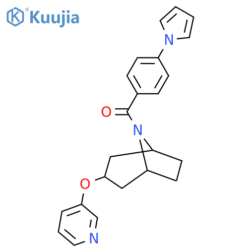 3-(pyridin-3-yloxy)-8-4-(1H-pyrrol-1-yl)benzoyl-8-azabicyclo3.2.1octane structure