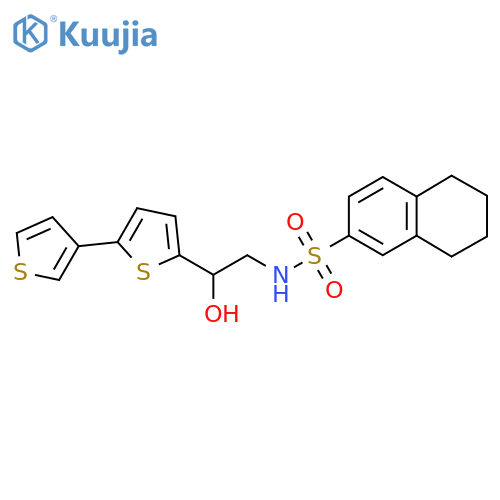 N-(2-{[2,3'-bithiophene]-5-yl}-2-hydroxyethyl)-5,6,7,8-tetrahydronaphthalene-2-sulfonamide structure