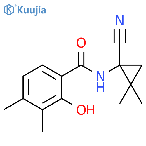 N-(1-Cyano-2,2-dimethylcyclopropyl)-2-hydroxy-3,4-dimethylbenzamide structure