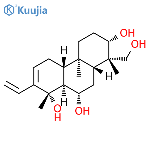 1,7,10-Phenanthrenetriol, 2-ethenyl-1,4,4a,4b,5,6,7,8,8a,9,10,10a-dodecahydro-8-(hydroxymethyl)-1,4b,8-trimethyl-, (1S,4aS,4bR,7S,8S,8aR,10S,10aS)- structure