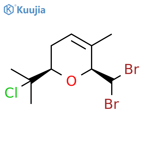 2H-Pyran, 2-(1-chloro-1-methylethyl)-6-(dibromomethyl)-3,6-dihydro-5-methyl-, (2R,6S)-rel- structure