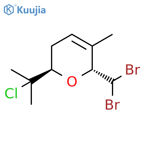 2H-Pyran, 2-(1-chloro-1-methylethyl)-6-(dibromomethyl)-3,6-dihydro-5-methyl-, (2R,6R)-rel- structure