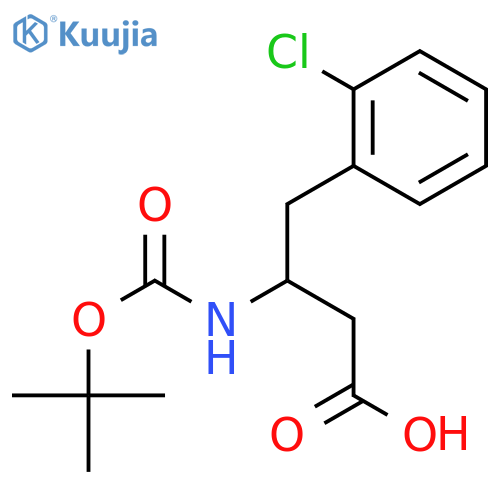 Boc-(R)-3-amino-4-(2-chlorophenyl)-butyric Acid structure