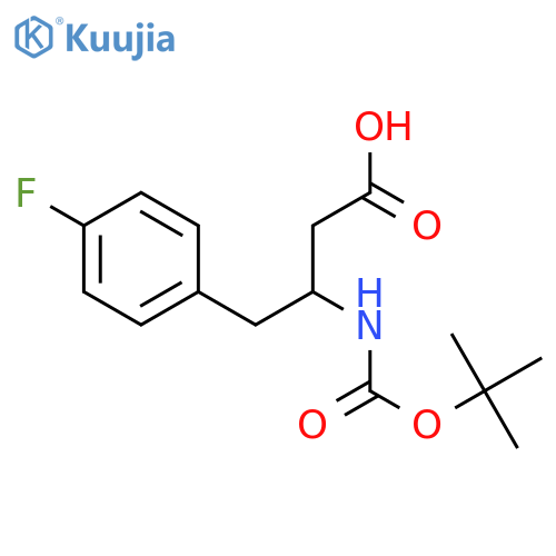 Boc-(S)-3-amino-4-(4-fluorophenyl)-butyric Acid structure