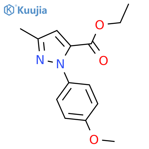 Ethyl 1-(4-methoxyphenyl)-3-methyl-1H-pyrazole-5-carboxylate structure
