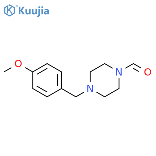4-[(4-methoxyphenyl)methyl]-1-Piperazinecarboxaldehyde structure