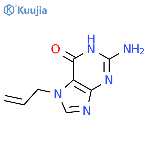 6H-Purin-6-one,2-amino-1,7-dihydro-7-(2-propen-1-yl)- structure