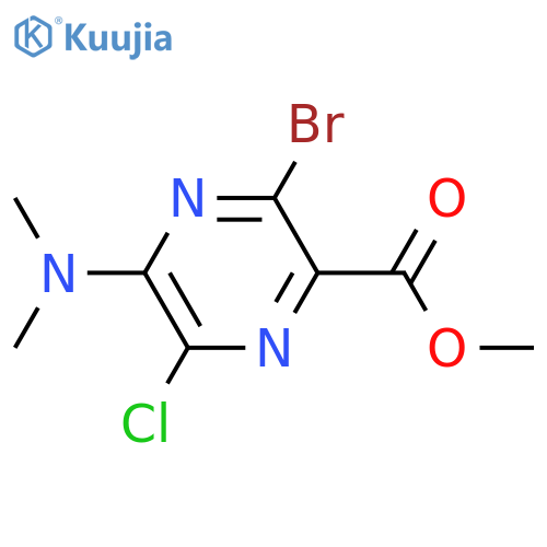 Methyl 3-bromo-6-chloro-5-(dimethylamino)pyrazine-2-carboxylate structure