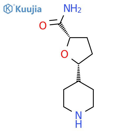 rac-(2R,5S)-5-(piperidin-4-yl)oxolane-2-carboxamide structure