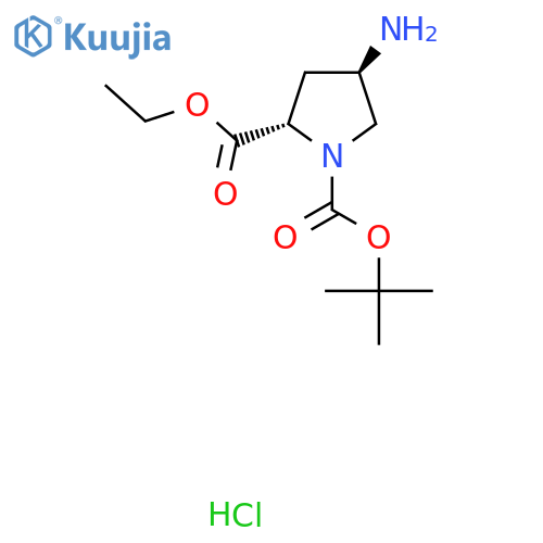 (2S,4R)-1-Tert-Butyl 2-ethyl 4-aminopyrrolidine-1,2-dicarboxylate hydrochloride structure