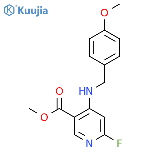 Methyl 4-(4-methoxybenzylamino)-6-fluoropyridine-3-carboxylate structure