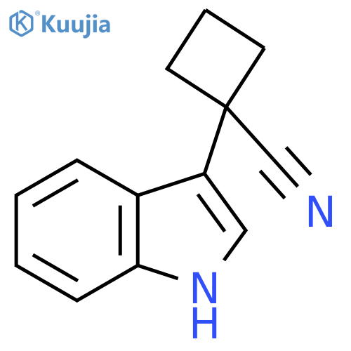 1-(1H-indol-3-yl)cyclobutane-1-carbonitrile structure