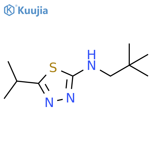 N-(2,2-Dimethylpropyl)-5-(1-methylethyl)-1,3,4-thiadiazol-2-amine structure
