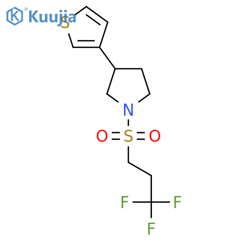 3-(thiophen-3-yl)-1-(3,3,3-trifluoropropanesulfonyl)pyrrolidine structure