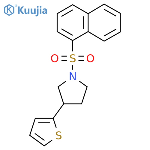 1-(naphthalene-1-sulfonyl)-3-(thiophen-2-yl)pyrrolidine structure