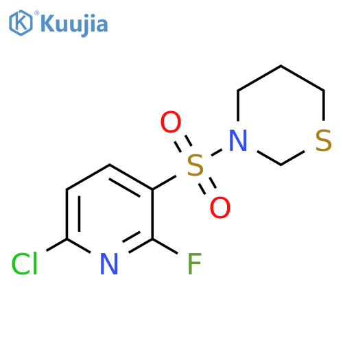 3-[(6-Chloro-2-fluoro-3-pyridinyl)sulfonyl]tetrahydro-2H-1,3-thiazine structure