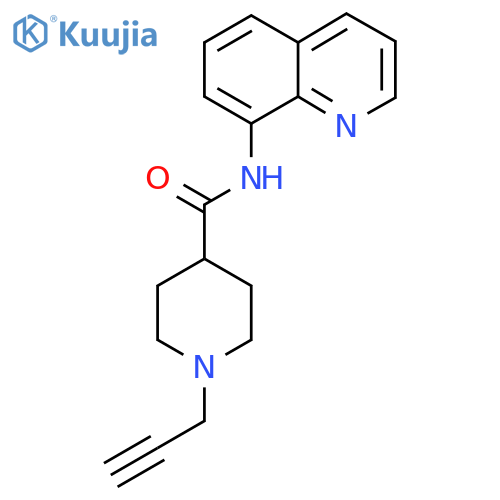 1-(prop-2-yn-1-yl)-N-(quinolin-8-yl)piperidine-4-carboxamide structure