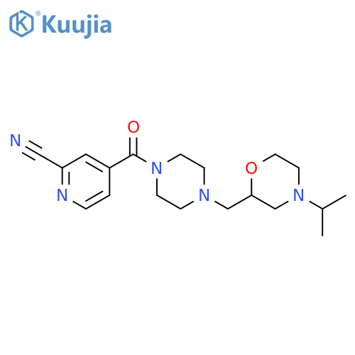 4-[[4-[[4-(1-Methylethyl)-2-morpholinyl]methyl]-1-piperazinyl]carbonyl]-2-pyridinecarbonitrile structure
