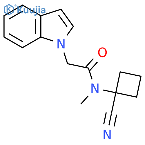 N-(1-cyanocyclobutyl)-2-(1H-indol-1-yl)-N-methylacetamide structure