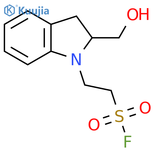 2-[2-(Hydroxymethyl)-2,3-dihydroindol-1-yl]ethanesulfonyl fluoride structure