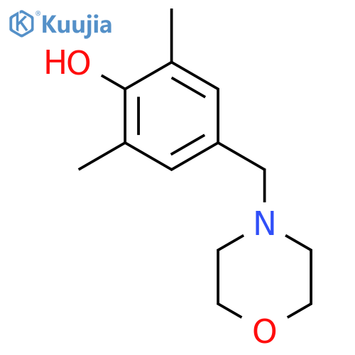 2,6-dimethyl-4-[(morpholin-4-yl)methyl]phenol structure