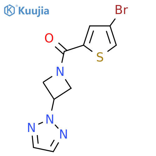 2-[1-(4-bromothiophene-2-carbonyl)azetidin-3-yl]-2H-1,2,3-triazole structure